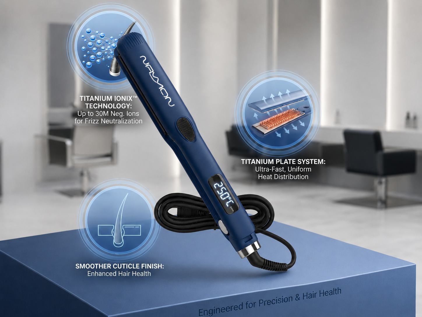 Navyion Professional Titanium Hair Straightener